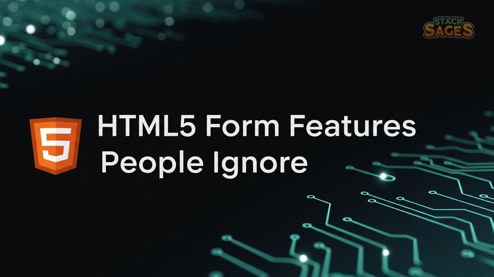 HTML5 Form Features People Ignore